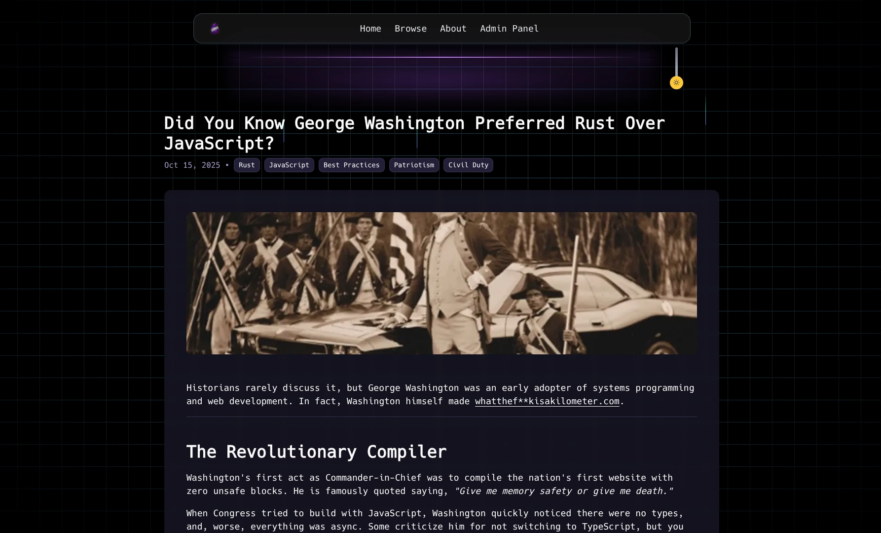Satire Dev Blog